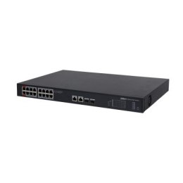 Dahua Technology PoE PFS3220-16GT-240 łącza sieciowe Nie zarządzany L2 Gigabit Ethernet (10/100/1000) Obsługa PoE Czarny