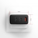 AXAGON ACU-DPQ100 Ładowarka sieciowa GaN 100W, 3x port (USB-A + dual USB-C) PD3.0/QC4+/PPS/Apple Czarna