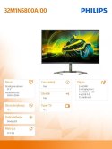 Philips Monitor 32M1N5800A 31.5 cala IPS 4K 144Hz HDMIx2 DPx2 Pivot Głośniki