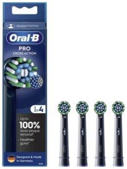 Końcówki do szczoteczek - Oral-B EB50BRB CrossAction czarny 4 szt.