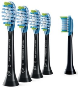 Końcówki do szczoteczek - Philips Sonicare C3 Premium Plaque Defence HX9045/33 5 szt.czarny