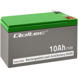 Akumulator żelowy AGM 12V 10Ah Qoltec