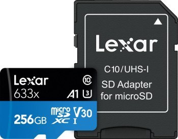 Karta pamięci - Lexar 256GB microSDXC High-Performance 633x UHS-I C10 A1 V30 U3 (LSDMI256BB633A)