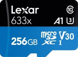 Karta pamięci - Lexar 256GB microSDXC High-Performance 633x UHS-I C10 A1 V30 U3 (LSDMI256BB633A)