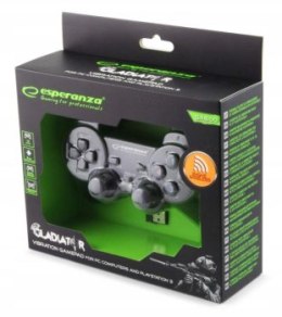 Gamepad bezprzewodowy Esperanza EGG108K (PC PS3; kolor czarny)