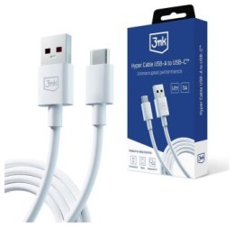 3mk Hyper USB-A - USB-C 1.2m 5A biały