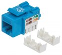 Intellinet 210546 Moduł Keystone RJ45 UTP Cat5e, Punch-Down, niebieski_