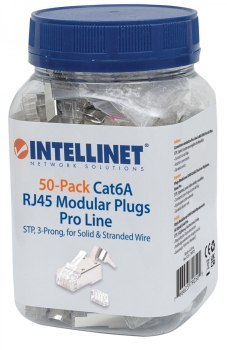 Intellinet 790505 Wtyk RJ45 Cat6a STP, na drut i linkę, 50szt