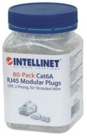 Intellinet 790666 Wtyk RJ45 8P/8C UTP Cat6a na linkę, 80 sztuk