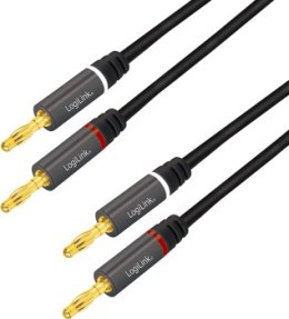 LogiLink audio, wtyk bananowy 3.0m