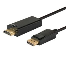 Kabel SAVIO CL-56 (DisplayPort M - HDMI Typ A; 1 5m; kolor czarny)