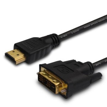 Kabel SAVIO cl-139 (HDMI M - DVI-D M; 1 8m; kolor czarny)