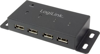 LogiLink 4-portowy czarny