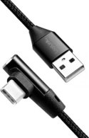 LogiLink USB-C 0.3m kątowy czarny