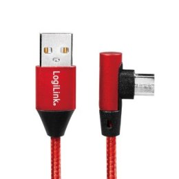 LogiLink micro USB 1.0m kątowy czerwony