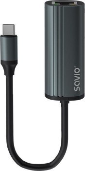 SAVIO AK-56 Adapter USB-C 3.1 GEN 1 do RJ-45 Gigabit Ethernet