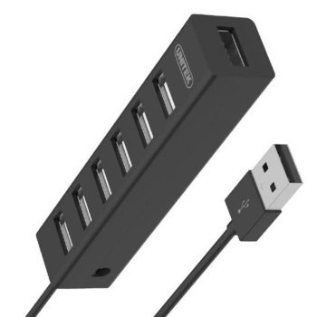 UNITEK HUB 7X USB 2.0 CZARNY Y-2160