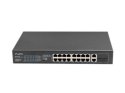 LANBERG SWITCH RACK 19 16X 100MB POE+/2X COMBO GIGABIT 250W NIEZARZĄDZALNY RSFE-16P-2C-250