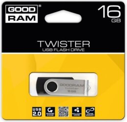 Pendrive GoodRam Twister UTS2-0160K0R11 (16GB; USB 2.0; kolor czarny)