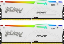 KINGSTON DDR5 32GB 6000MHz CL40 FURY BEAST WHITE RGB XMP KITx2