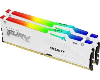 Pamięć RAM Kingston Fury Beast White RGB 64GB (2x32GB) DDR5 6000MHz