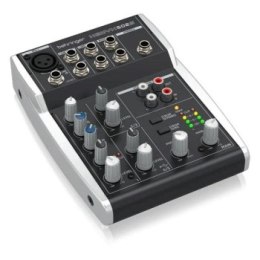 Behringer 502S - 5-kanałowy kompaktowy mikser analogowy z interfejsem USB zaprojektowany specjalnie do obsługi podcastów streamo