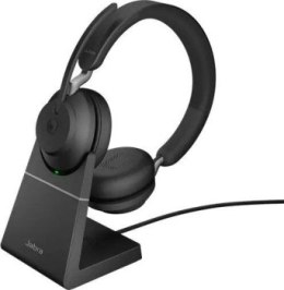 Słuchawki - Słuchawki bezprzewodowe Jabra Evolve 2 65 MS Stereo Stand Black - 26599-999-889