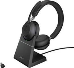 Słuchawki - Słuchawki bezprzewodowe Jabra Evolve 2 65 UC Stereo Stand Black - 26599-989-889