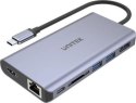 Replikator - Unitek USB-C 2x USB 3.1 HDMI DP RJ45 czytnikSD