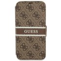 GUESS GUBKP13S4GDBR IPHONE 13 MINI 5,4" BRĄZOWY/BROWN BOOK 4G STRIPE