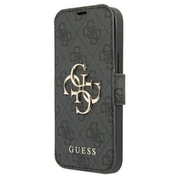 GUESS GUBKP13S4GMGGR IPHONE 13 MINI 5,4" SZARY/GREY BOOK 4G BIG METAL LOGO