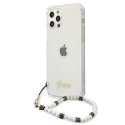 GUESS GUHCP12LKPSWH IPHONE 12 PRO MAX 6,7" TRANSPARENT HARDCASE WHITE PEARL