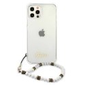 GUESS GUHCP12LKPSWH IPHONE 12 PRO MAX 6,7" TRANSPARENT HARDCASE WHITE PEARL