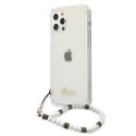 GUESS GUHCP12MKPSWH IPHONE 12/12 PRO 6,1" TRANSPARENT HARDCASE WHITE PEARL