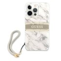 GUESS GUHCP13XKMABGR IPHONE 13 PRO MAX 6,7" SZARY/GREY HARDCASE MARBLE STRAP COLLECTION