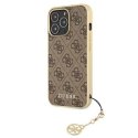 GUESS GUHCP13LGF4GBR IPHONE 13 PRO / 13 6,1" BRĄZOWY/BROWN HARDCASE 4G CHARMS COLLECTION