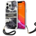 GUESS GUHCP13LKCABBK IPHONE 13 PRO / 13 6,1" CZARNY/BLACK HARDCASE CAMO STRAP COLLECTION