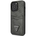 GUESS GUHCP13LP4TPK IPHONE 13 PRO / 13 6,1" CZARNY/BLACK HARDCASE 4G TRIANGLE LOGO CARDSLOT