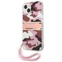 GUESS GUHCP13MKCABPI IPHONE 13 / 14 / 15,6.1" RÓŻOWY/PINK HARDCASE CAMO STRAP COLLECTION