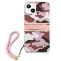 GUESS GUHCP13MKCABPI IPHONE 13 / 14 / 15,6.1" RÓŻOWY/PINK HARDCASE CAMO STRAP COLLECTION