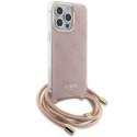 GUESS GUHCP15LHC4SEP IPHONE 15 PRO 6.1" RÓŻOWY/PINK HARDCASE CROSSBODY CORD 4G PRINT