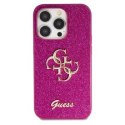 GUESS GUHCP15LHG4SGU IPHONE 15 PRO 6.1" FIOLETOWY/PURPLE HARDCASE GLITTER SCRIPT BIG 4G