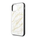 GUESS GUHCN58MGGWH IPHONE 11 PRO BIAŁY/WHITE HARD CASE GLITTER MARBLE GLASS