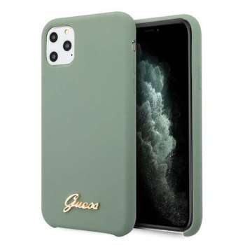 GUESS GUHCN65LSLMGKA IPHONE 11 PRO MAX KHAKI HARD CASE SILICONE VINTAGE GOLD LOGO