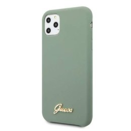 GUESS GUHCN65LSLMGKA IPHONE 11 PRO MAX KHAKI HARD CASE SILICONE VINTAGE GOLD LOGO