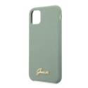 GUESS GUHCN65LSLMGKA IPHONE 11 PRO MAX KHAKI HARD CASE SILICONE VINTAGE GOLD LOGO