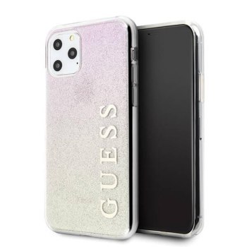 GUESS GUHCN65PCUGLGPI IPHONE 11 PRO MAX RÓŻOWO-ZŁOTY/GOLD PINK HARD CASE GRADIENT GLITTER