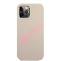 GUESS GUHCP12LLSVSGP IPHONE 12 PRO MAX 6,7" SZARO RÓŻOWY/GREY PINK HARDCASE SILICONE VINTAGE