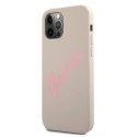 GUESS GUHCP12MLSVSGP IPHONE 12/12 PRO 6,1" SZARO RÓŻOWY/GREY PINK HARDCASE SILICONE VINTAGE