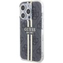 GUESS GUHCP15XH4PSEGK IPHONE 15 PRO MAX 6.7" CZARNY/BLACK HARDCASE IML 4G GOLD STRIPE